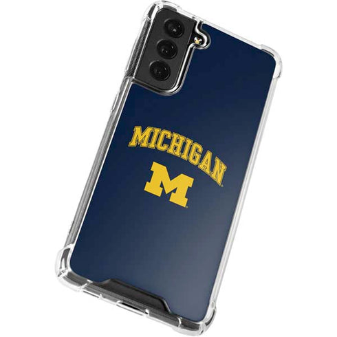 University of Michigan M Galaxy S21 FE Clear Case