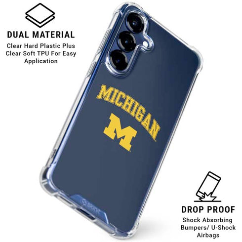 University of Michigan M Galaxy S25 Clear Case