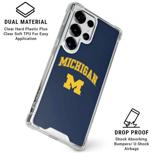 University of Michigan M Galaxy S25 Ultra Clear Case