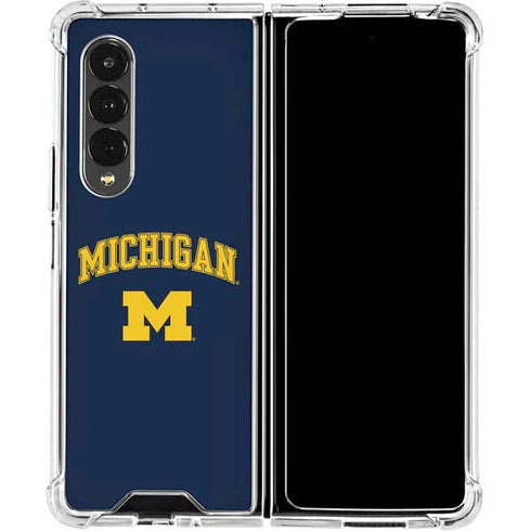 University of Michigan M Galaxy Z Fold4 5G Clear Case