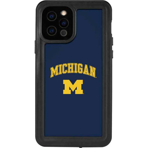 University of Michigan M iPhone 12 Pro Waterproof Case