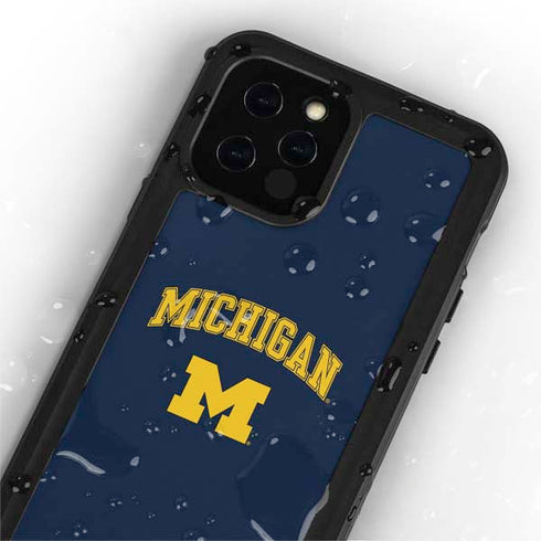 University of Michigan M iPhone 12 Pro Waterproof Case