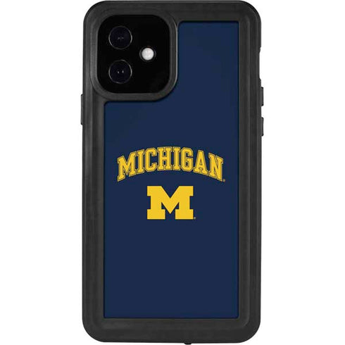 University of Michigan M iPhone 12 Waterproof Case