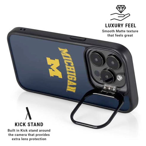 University of Michigan M iPhone 13 Pro Max Kickstand Case
