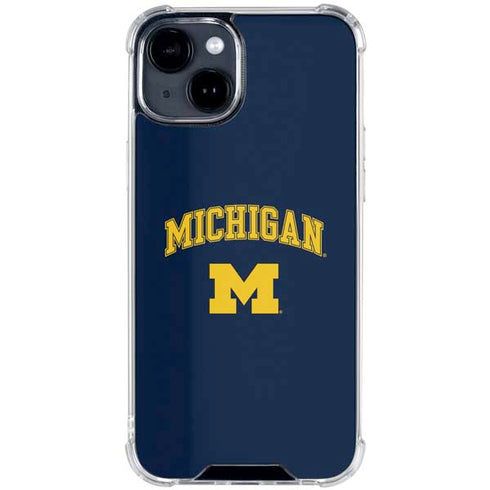 University of Michigan M iPhone 14 Plus Clear Case