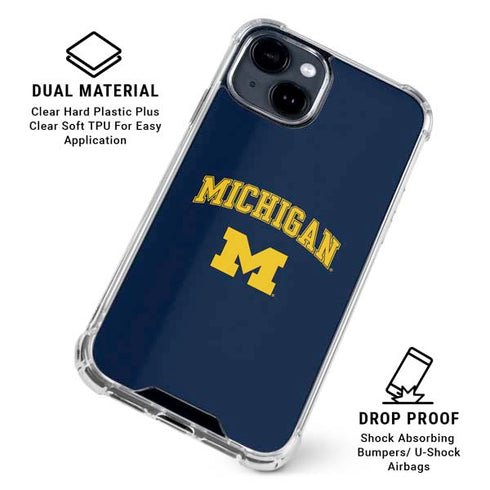 University of Michigan M iPhone 15 Clear Case