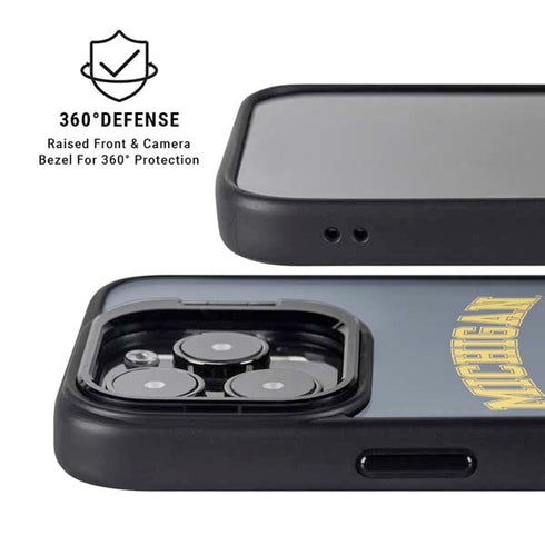 University of Michigan M iPhone 15 Pro Kickstand Case