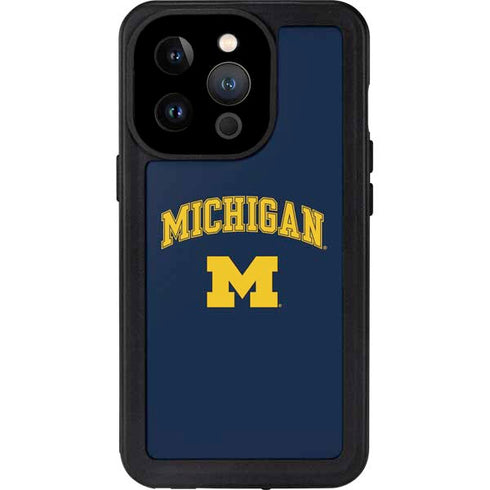 University of Michigan M iPhone 15 Pro Waterproof Case