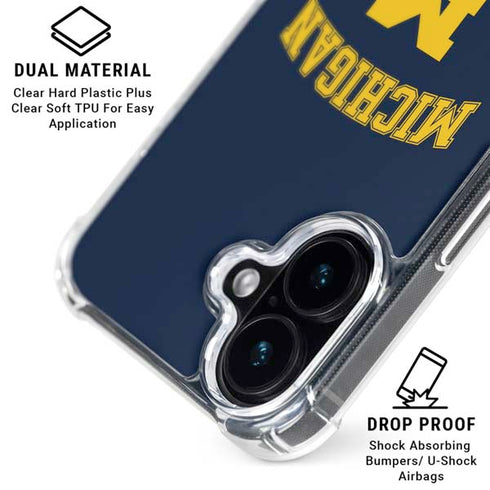 University of Michigan M iPhone 16 MagSafe Case