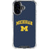 University of Michigan M iPhone 16 Plus Clear Case