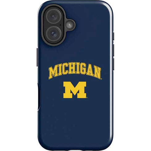 University of Michigan M iPhone 16 Plus Impact Case