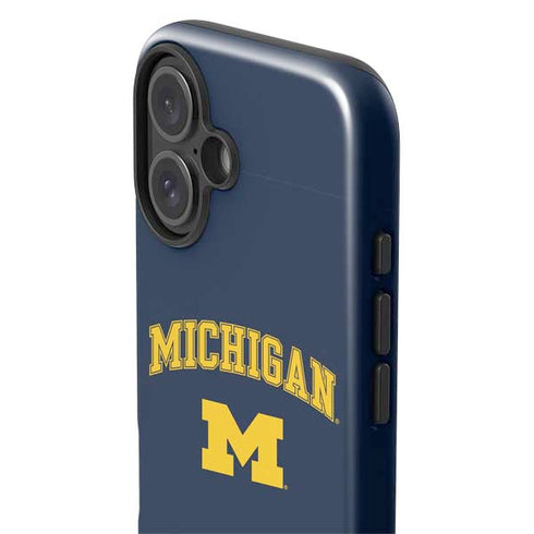 University of Michigan M iPhone 16 Plus Impact Case