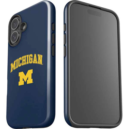 University of Michigan M iPhone 16 Plus Impact Case