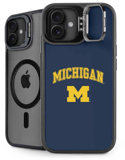 University of Michigan M iPhone 16 Plus Kickstand Case