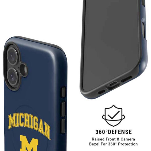 University of Michigan M iPhone 16 Plus Magsafe Impact Case