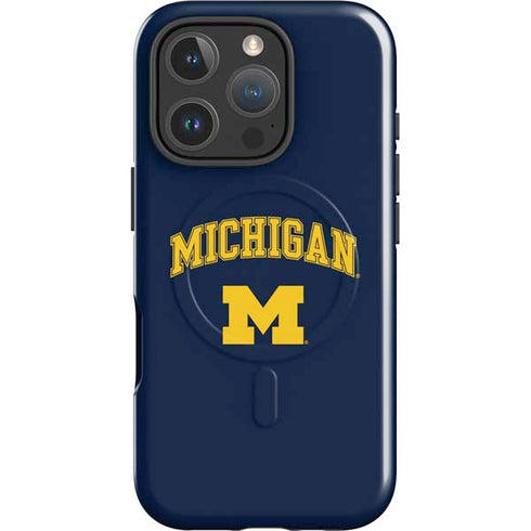University of Michigan M iPhone 16 Pro Max Magsafe Impact Case