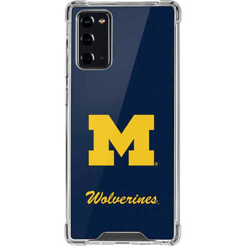 University of Michigan M Logo Bold Galaxy Note20 5G Clear Case