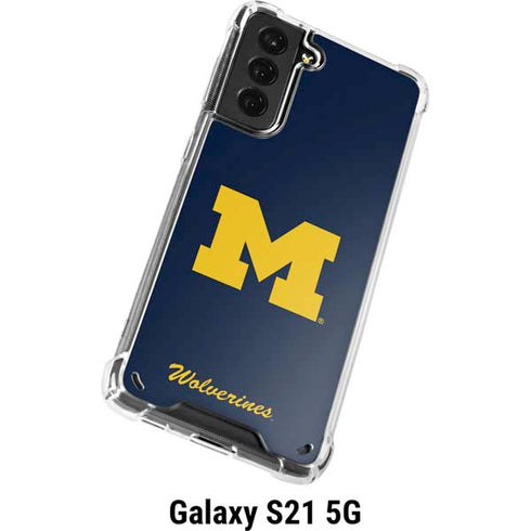 University of Michigan M Logo Bold Galaxy S21 5G Clear Case