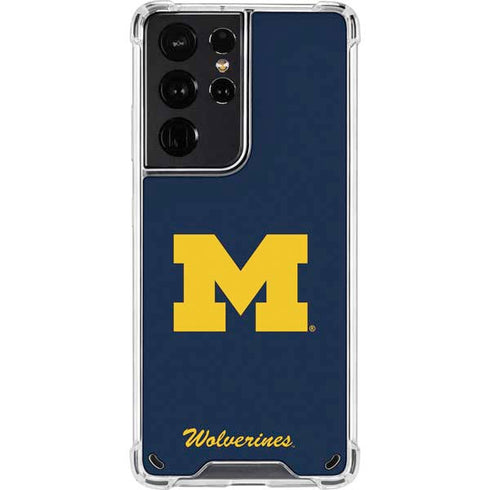 University of Michigan M Logo Bold Galaxy S21 Ultra 5G Clear Case