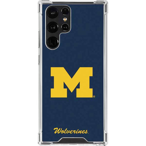University of Michigan M Logo Bold Galaxy S22 Ultra Clear Case