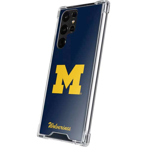 University of Michigan M Logo Bold Galaxy S22 Ultra Clear Case