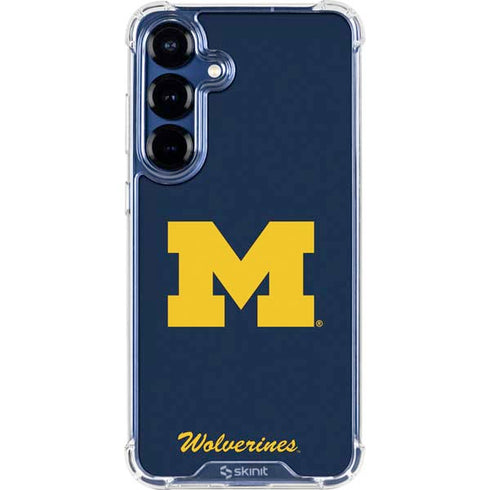 University of Michigan M Logo Bold Galaxy S25 Plus Clear Case