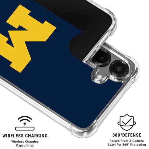 University of Michigan M Logo Bold Galaxy S26 Plus Clear Case