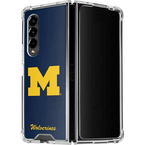 University of Michigan M Logo Bold Galaxy Z Fold4 5G Clear Case