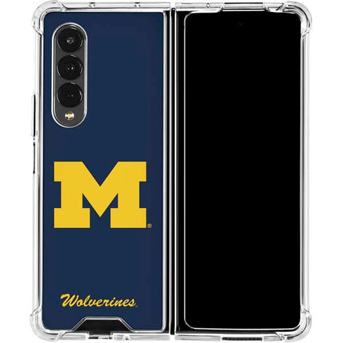 University of Michigan M Logo Bold Galaxy Z Fold4 5G Clear Case