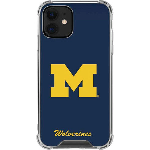 University of Michigan M Logo Bold iPhone 12 Clear Case