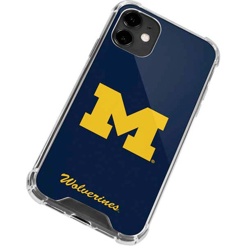 University of Michigan M Logo Bold iPhone 12 Clear Case