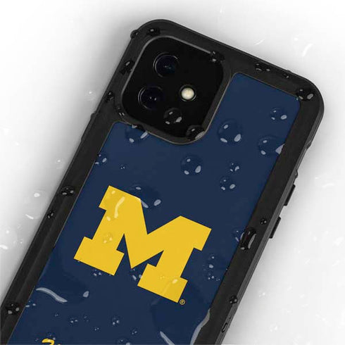 University of Michigan M Logo Bold iPhone 12 Mini Waterproof Case
