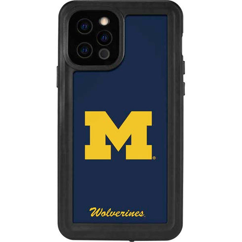 University of Michigan M Logo Bold iPhone 12 Pro Waterproof Case