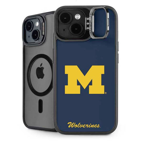 University of Michigan M Logo Bold iPhone 14 Plus Kickstand Case
