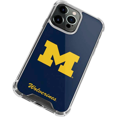 University of Michigan M Logo Bold iPhone 14 Pro Clear Case