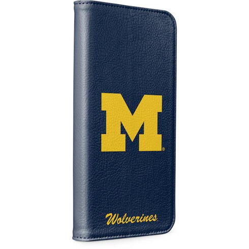 University of Michigan M Logo Bold iPhone 15 Plus Folio Case