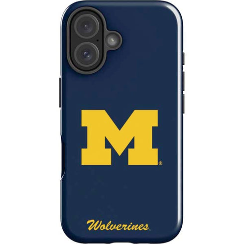 University of Michigan M Logo Bold iPhone 16 Plus Impact Case