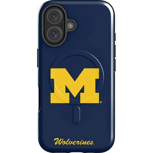 University of Michigan M Logo Bold iPhone 16 Plus Magsafe Impact Case