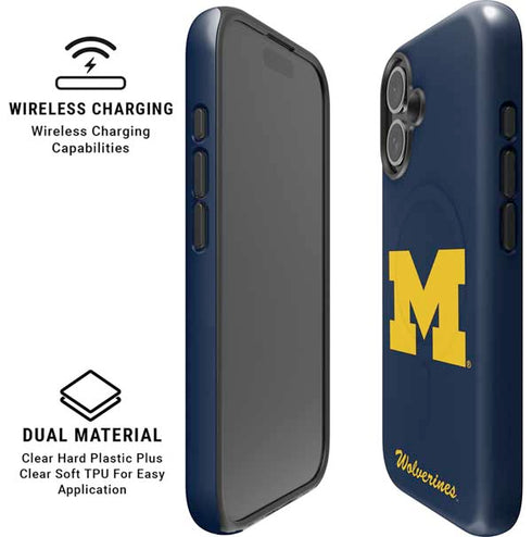 University of Michigan M Logo Bold iPhone 16 Plus Magsafe Impact Case