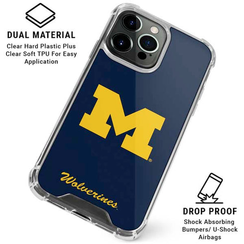 University of Michigan M Logo Bold iPhone 16 Pro Clear Case