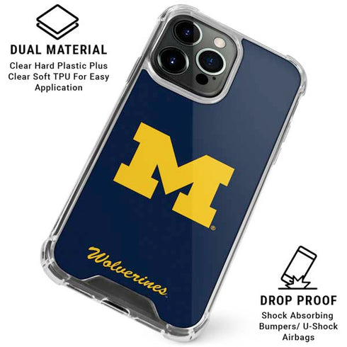 University of Michigan M Logo Bold iPhone 16 Pro Max Clear Case