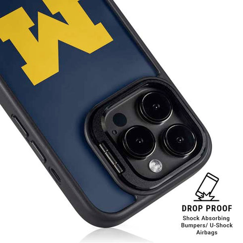 University of Michigan M Logo Bold iPhone 16 Pro Max Kickstand Case