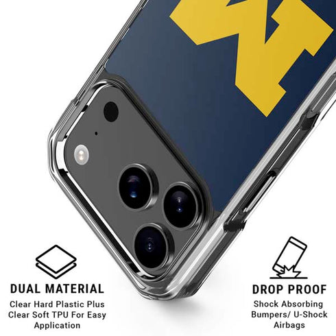 University of Michigan M Logo Bold iPhone 18 Pro Clear Case