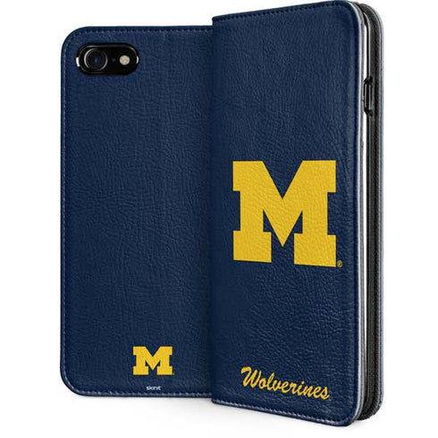 University of Michigan M Logo Bold iPhone SE (2nd & 3rd Gen) Folio Case