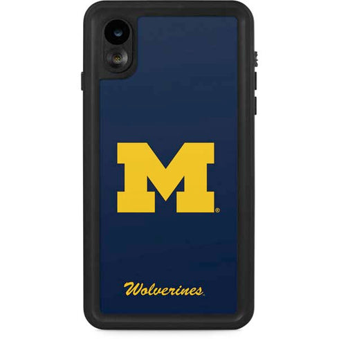 University of Michigan M Logo Bold iPhone XR Waterproof Case