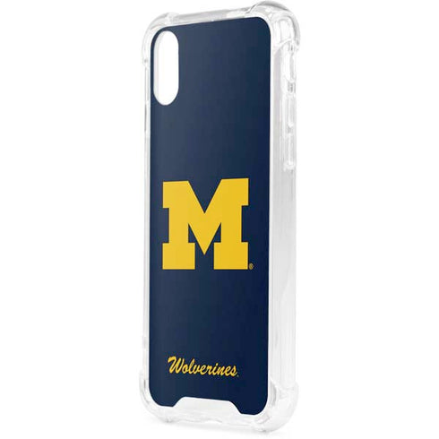 University of Michigan M Logo Bold iPhone XS Clear Case
