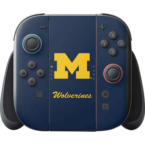 University of Michigan M Logo Bold Nintendo Switch 2 (2025) with Joy-Con Skin