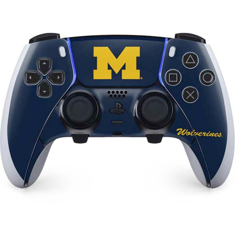 University of Michigan M Logo Bold PS5 DualSense Edge Pro Controller Skin