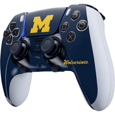 University of Michigan M Logo Bold PS5 DualSense Edge Pro Controller Skin