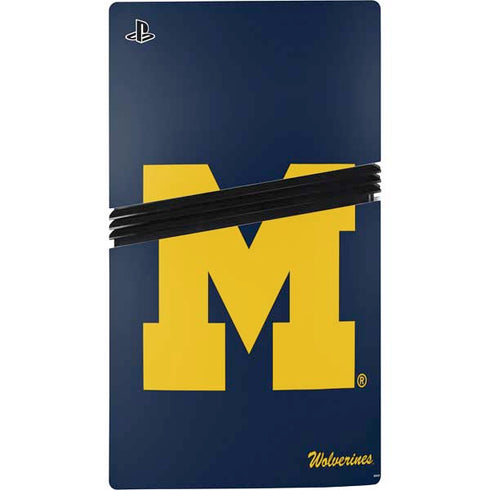 University of Michigan M Logo Bold PS5 Pro Disk Bundle Skin